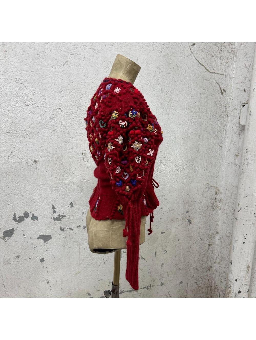 Ultra-Rare Michaela Buerger Lena Hoschek Red Anniversary Cardigan Cashmere 10/25 - Picture 4 of 8